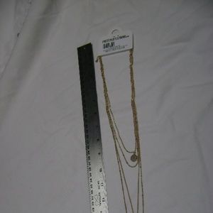 Womens Multi Disk Layered Necklace